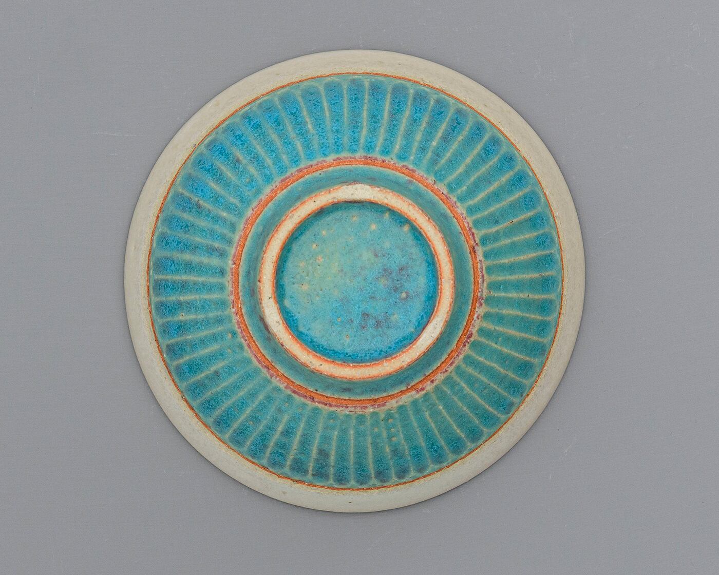 ご飯茶碗／シノギ／トルコ青UTSUWA