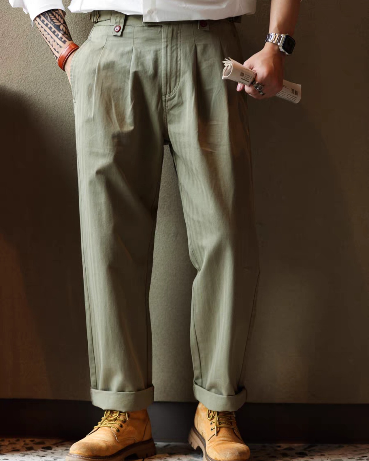 Vintage Style Gurkha Casual Pants  K0398