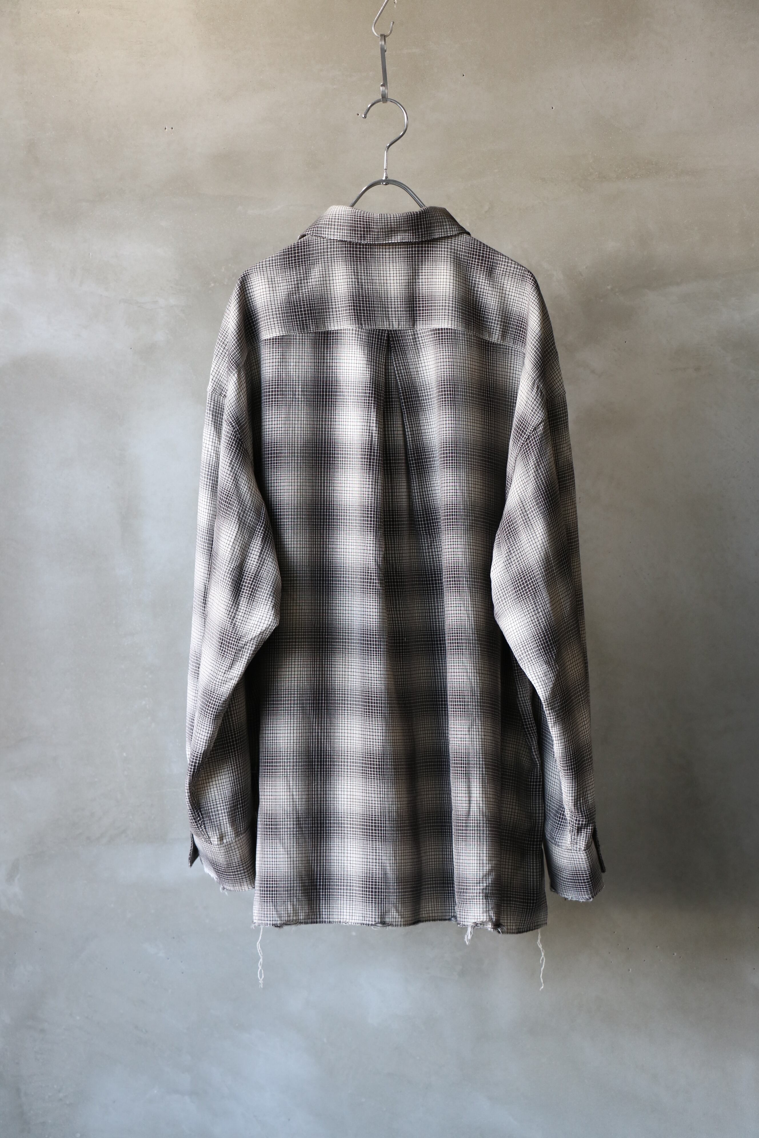 Ancellm - OMBRECHECK SHIRT - / ANC-SH61-A / アンセルム オンブレ 