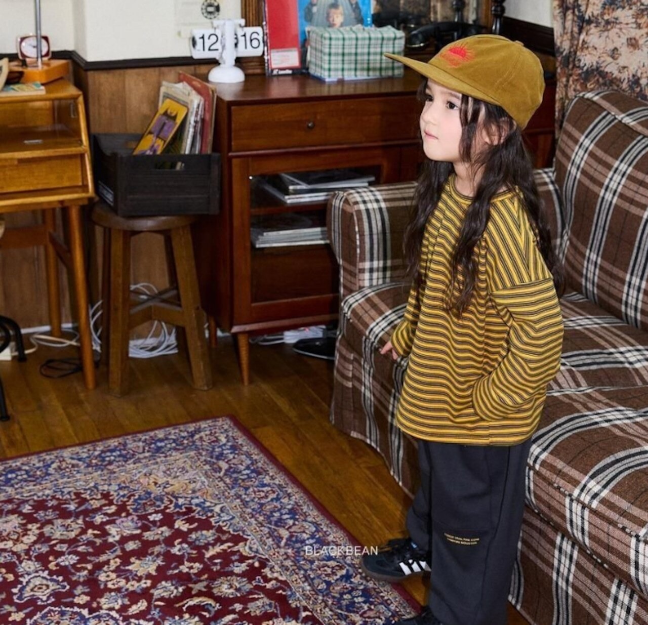 韓国子供服 / 26Autumn / Blackbean / セイントTシャツ / キッズ服 / ベビー服 / 秋服 *S(69㎝)~XL(120㎝)*