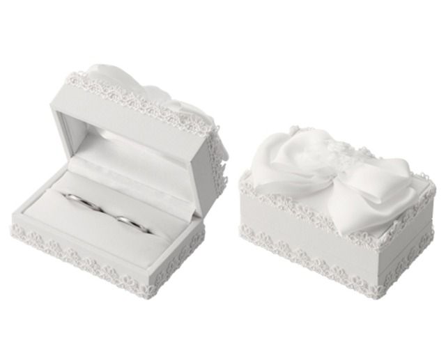 マリッジリングケースリボン　ブライダル用ペアリング　6個入り　AR-RDC327