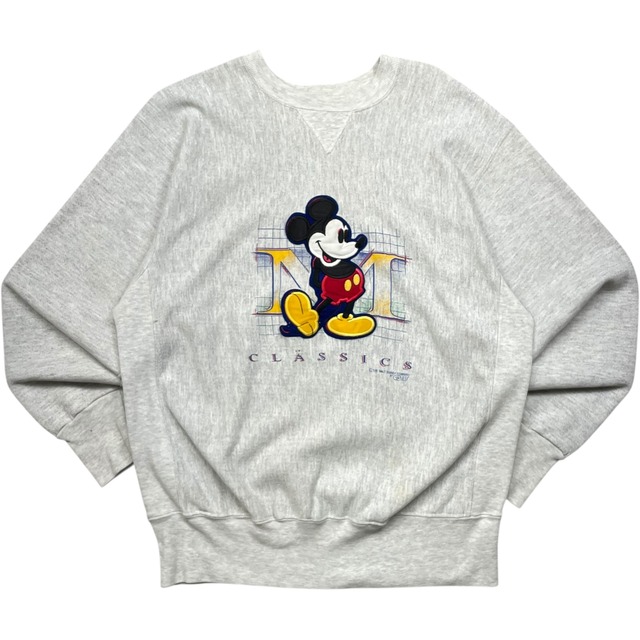 《XL》 GENUS スウェット ミッキーマウス Disney ディズニー reverse weaveリバースウィーブ グレー USA製 90年代 vintage no.7985