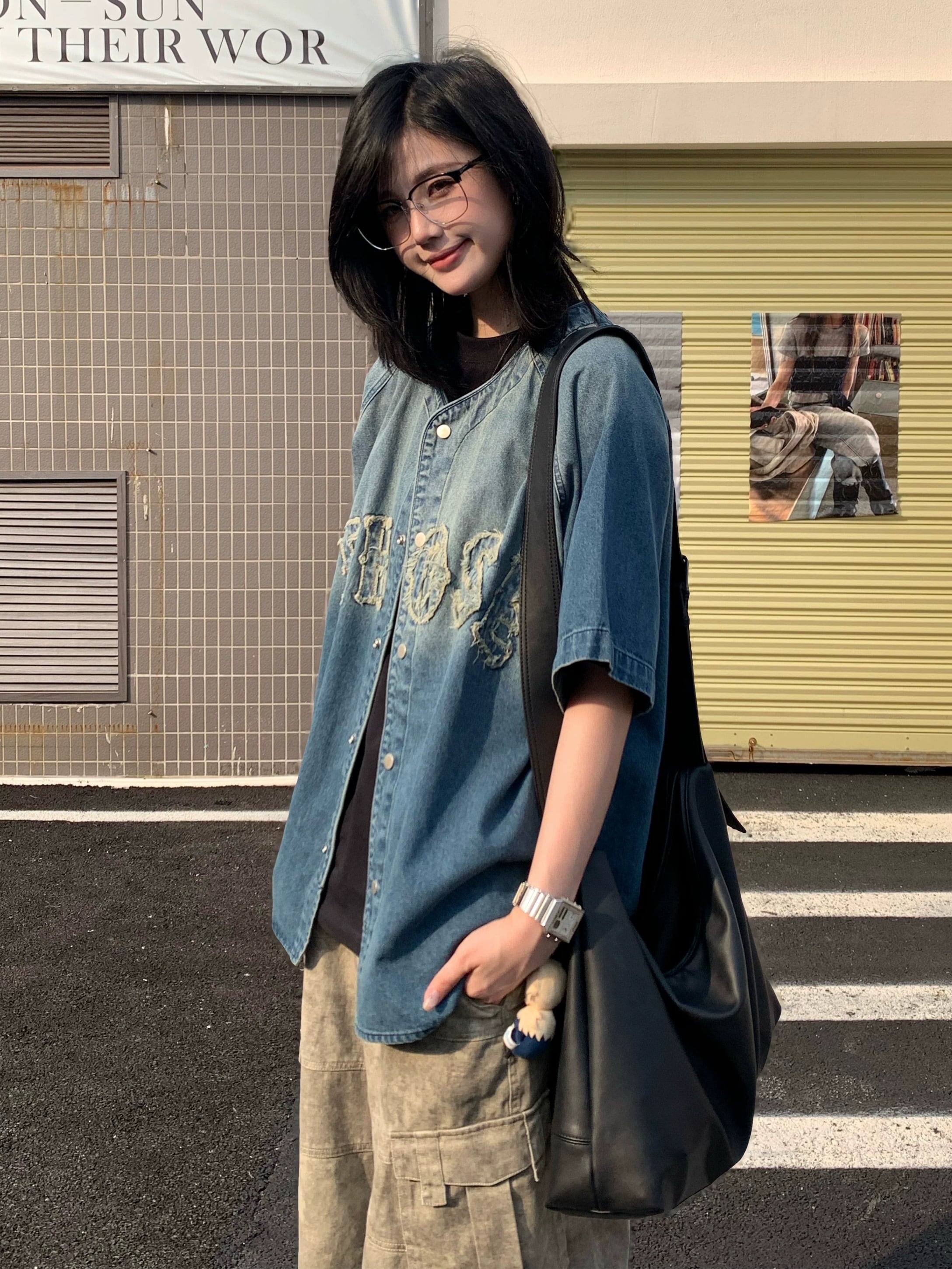 ヴィンテージデニムベースボールシャツ / VINTAGE DENIM BASEBALL