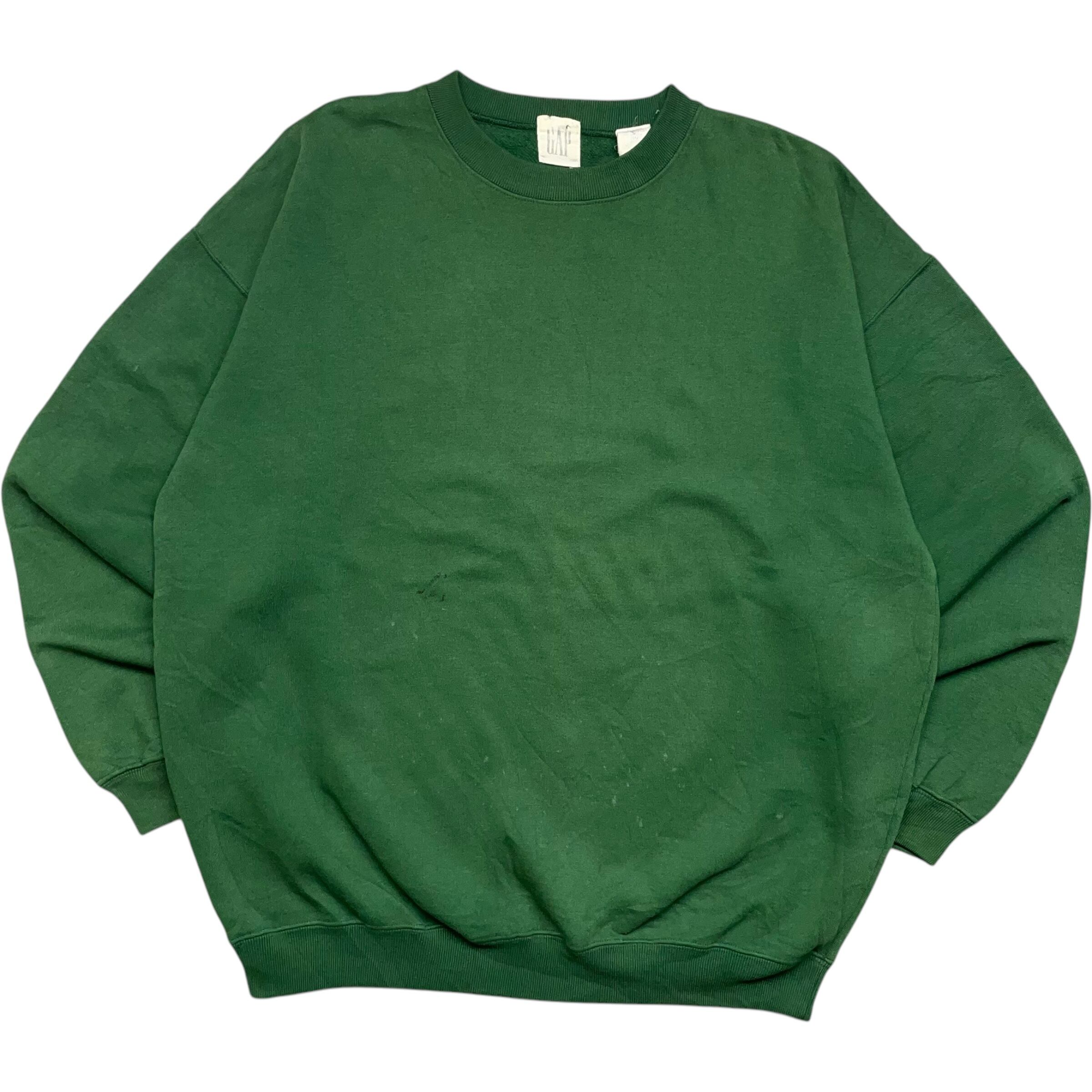 《L》OLD GAP オールドギャップ スウェット 無地 グリーン 90年代 vintage no.5906