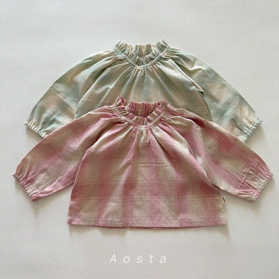 «予約»«Aosta» チェックブラウス 2colors