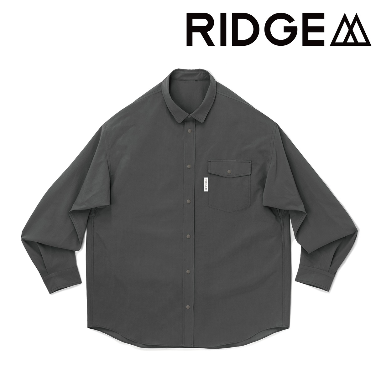 Basic Long Sleeve Shirt Coast Grey RIDGE MOUNTAIN GEAR リッジ  