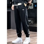 Tapered silhouette sweatpants with side lines for men ◇3color H0335