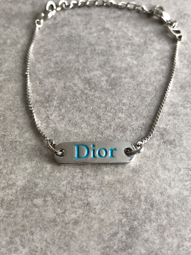Christian Dior クリスチャン ディオール ブレスレット シルバー DIORロゴプレート vintage ヴィンテージ オールド 8dz8ti