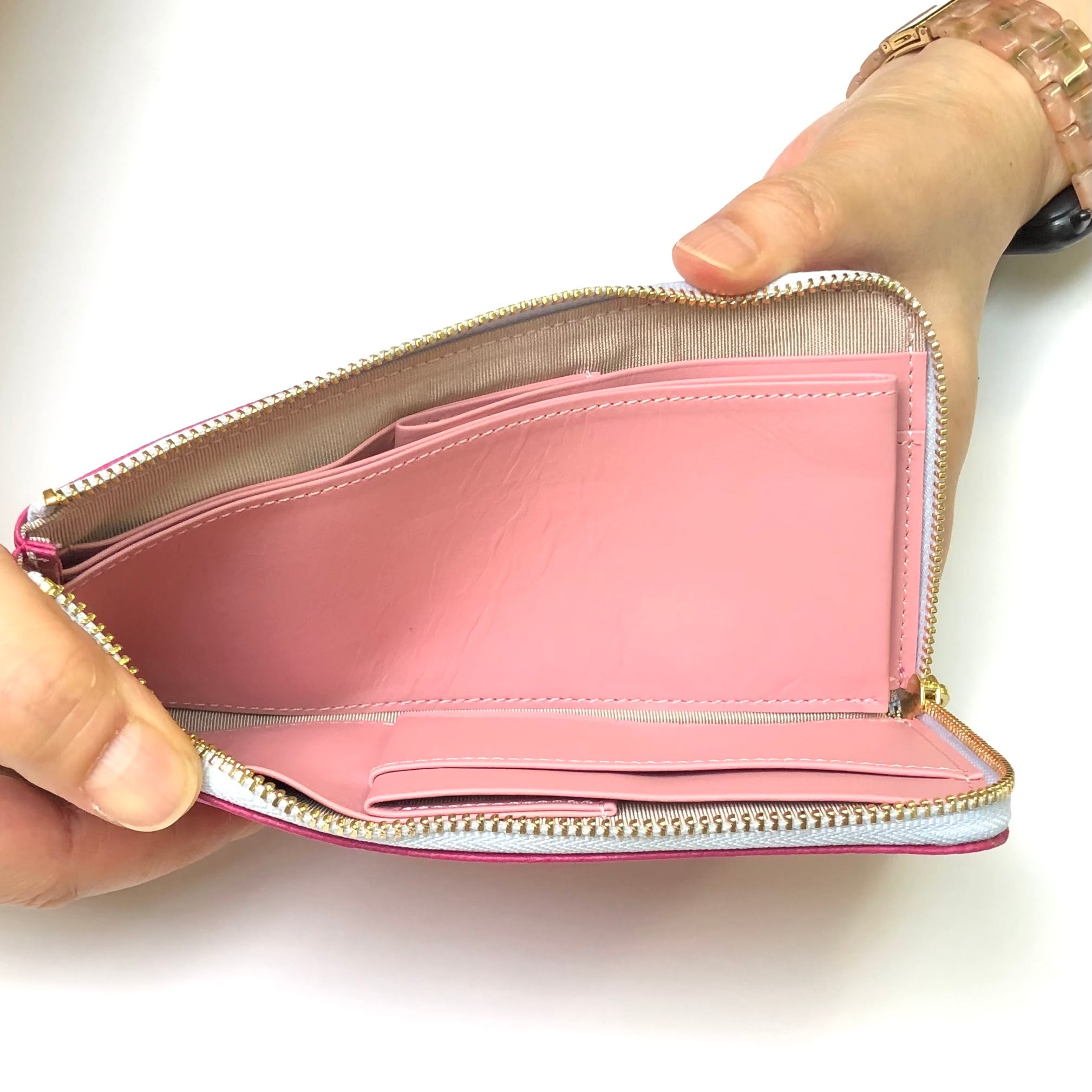 SRK01SP】 1万円札が折らずに入る最少サイズの長財布「L字束入