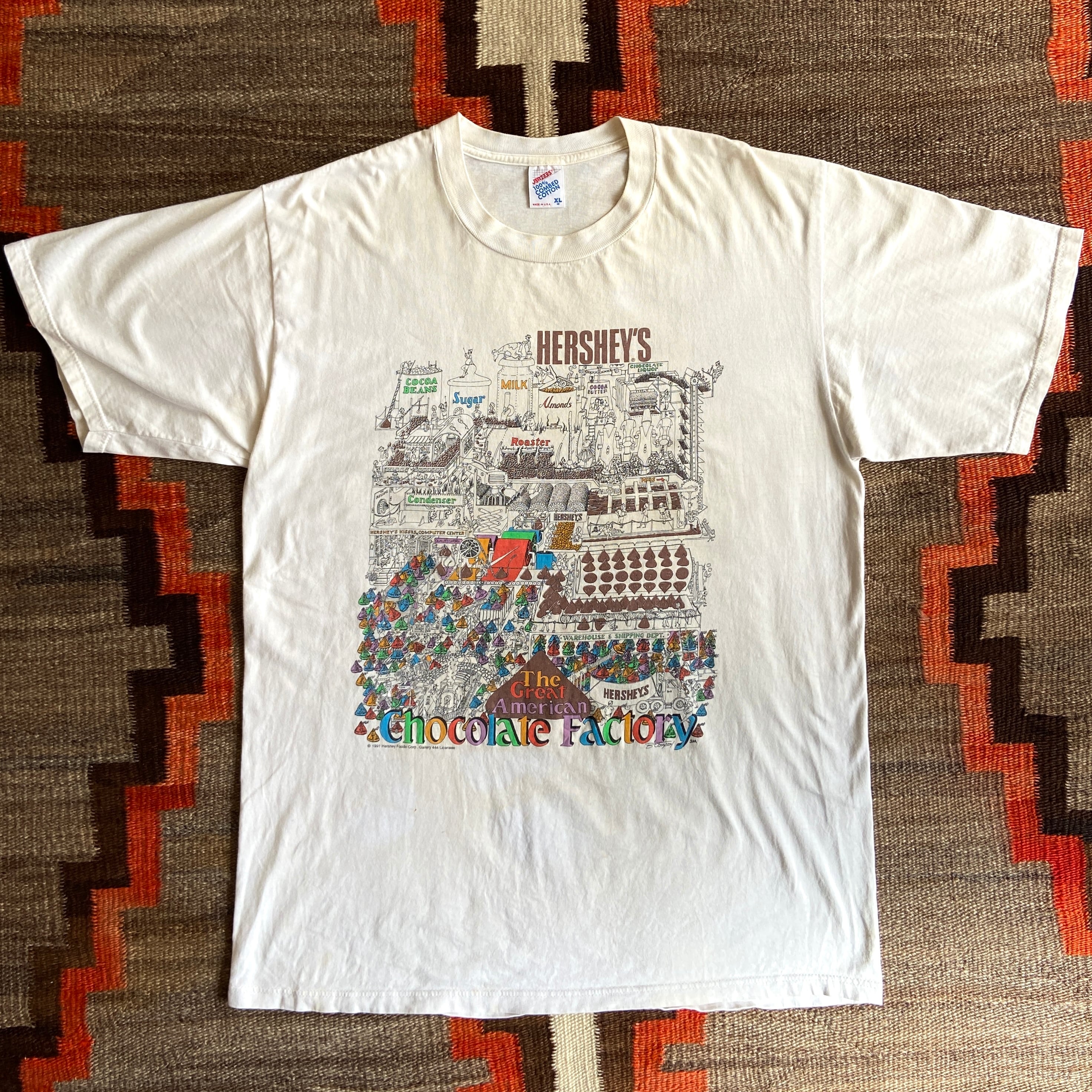1990s JERZEES "HERSHEY'S" Tee XL Made in USA H063