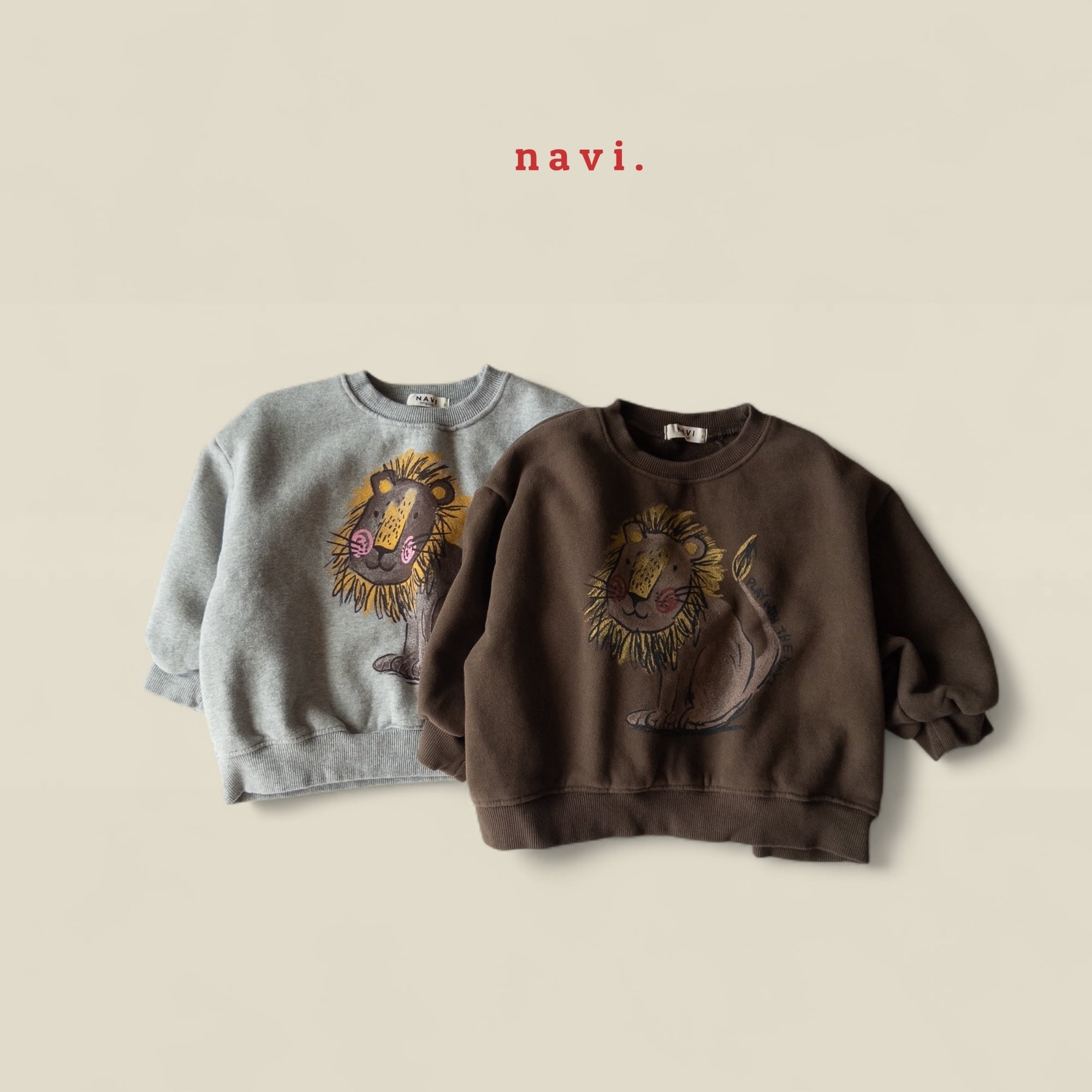 【予約】NAVI LIONプリントスウェット 90~160