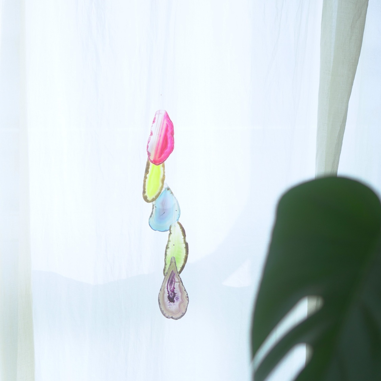 Rainbow Drops - アゲートヒーリングチャイム / Agate Sun Catcher Wind Chime 093