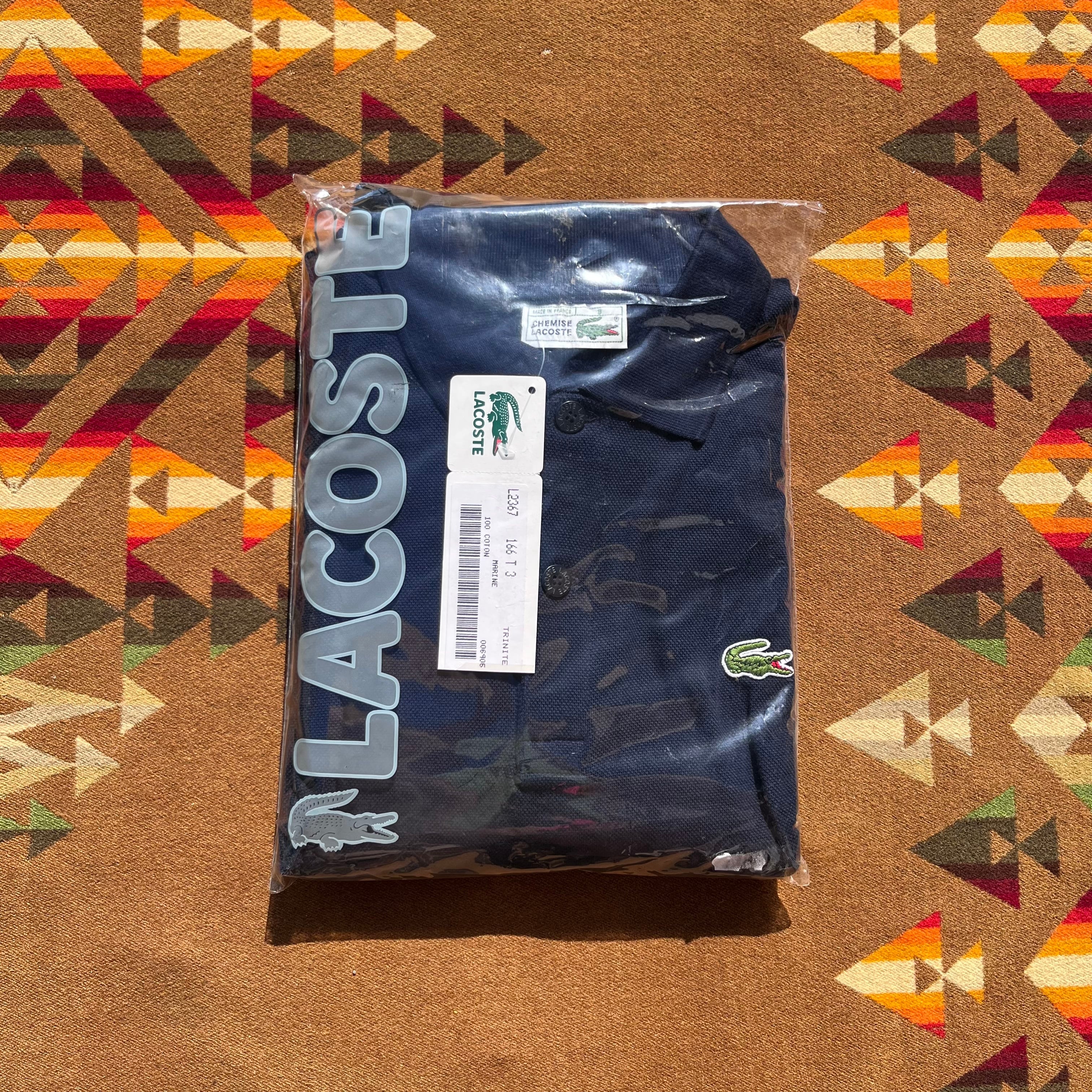 1980's "Chemise Lacoste" Long sleeve Polo shirt Made in France/3/Marine