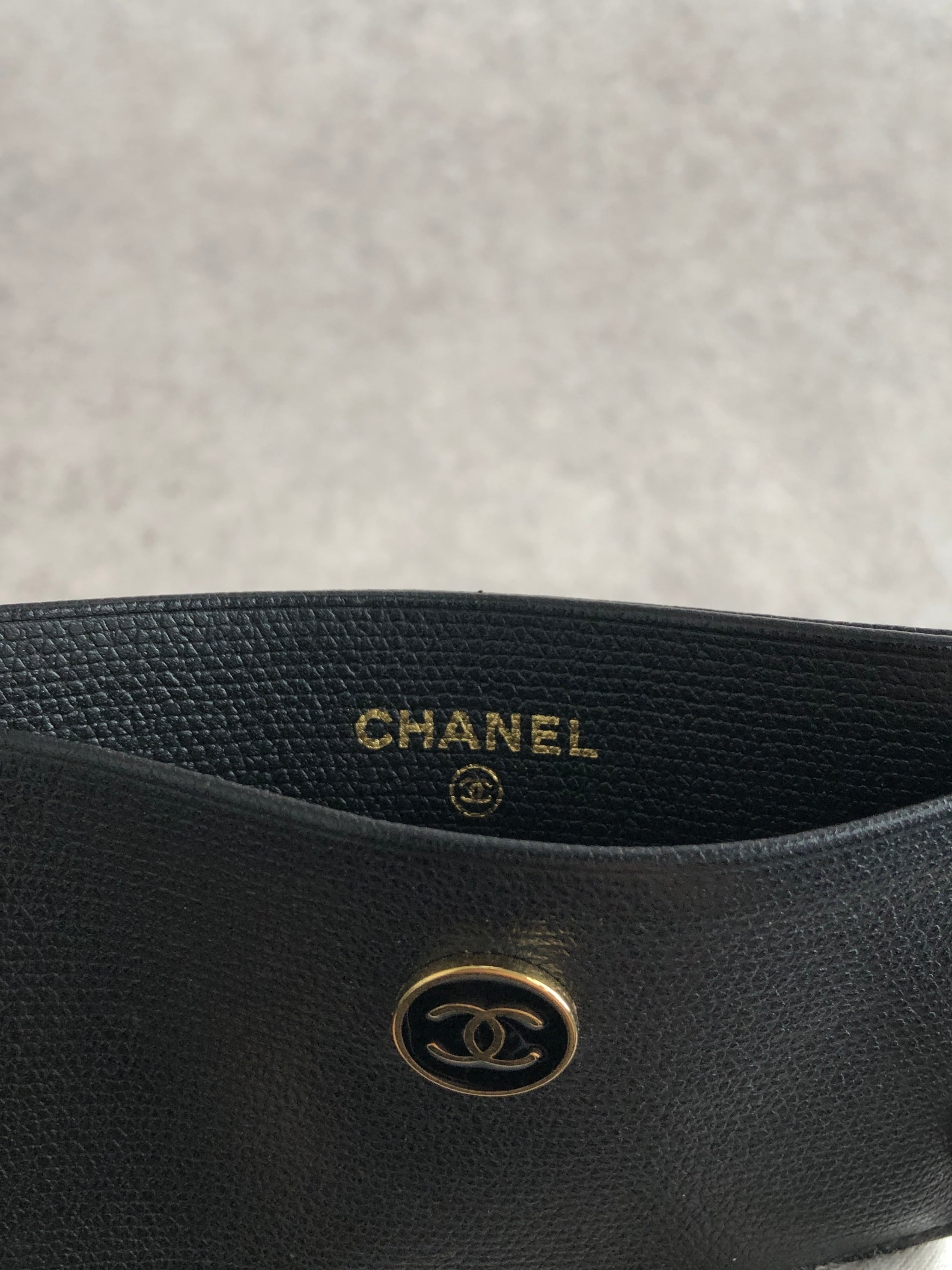 CHANEL シャネル カードケース ブラック ココボタン レザー vintage