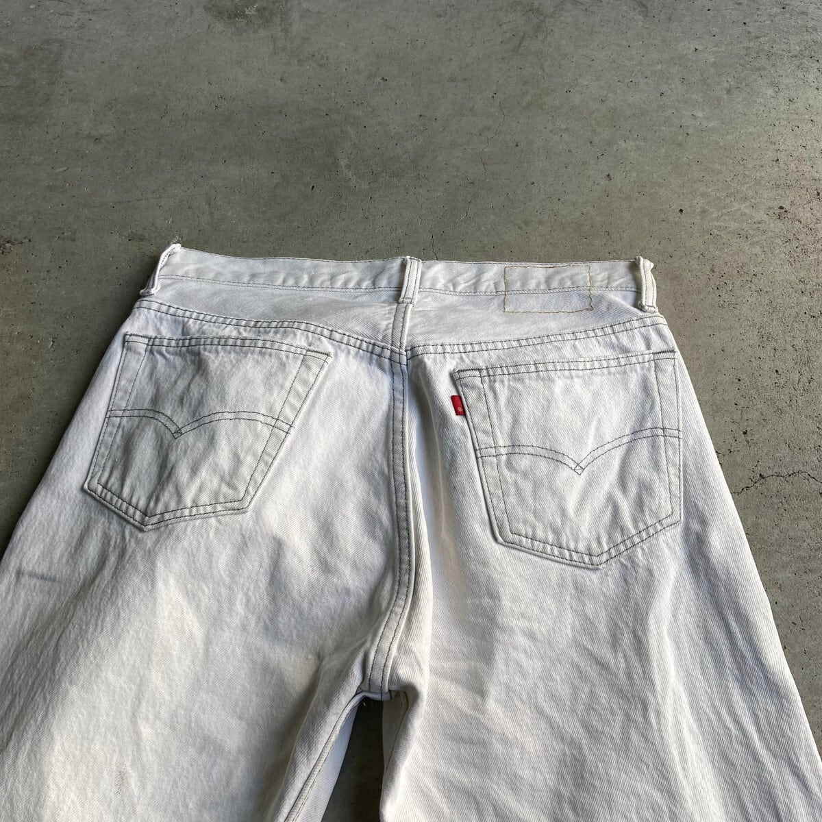 90s USA製 Levi's リーバイス 501 ブリーチ 白 赤文字 35