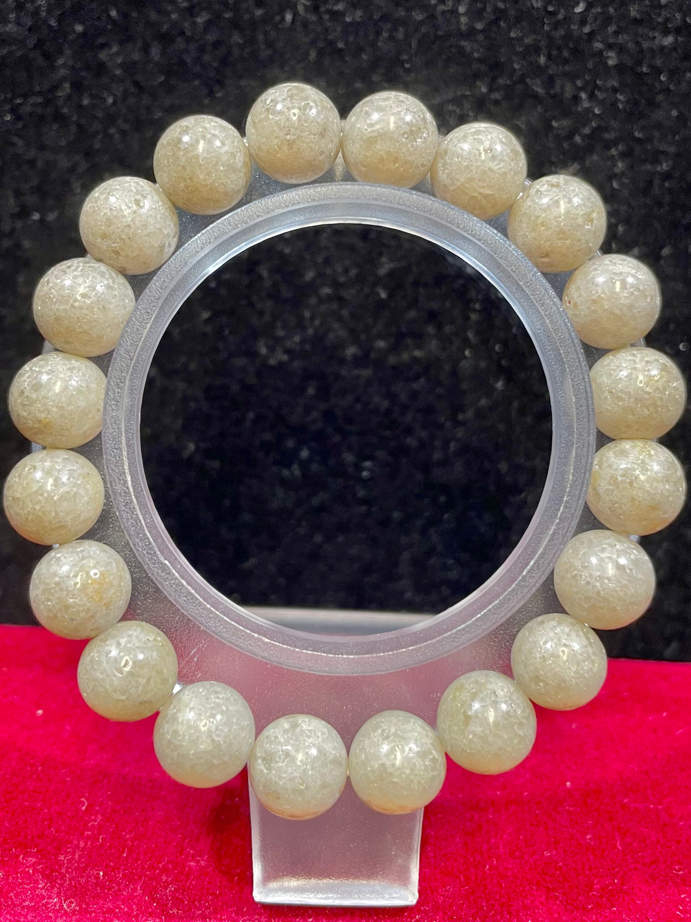 1) 天孫降臨!霊性クオーツ「神石・ニニギ水晶」ブレスレット10mm