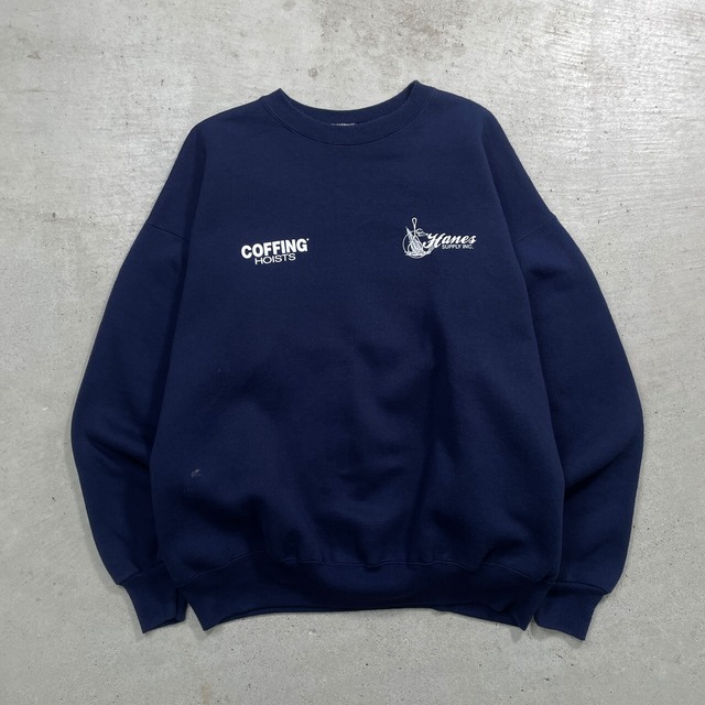 90年代 Hanes PREMIUM WEIGHT ヘインズ 企業 プリント スウェット 