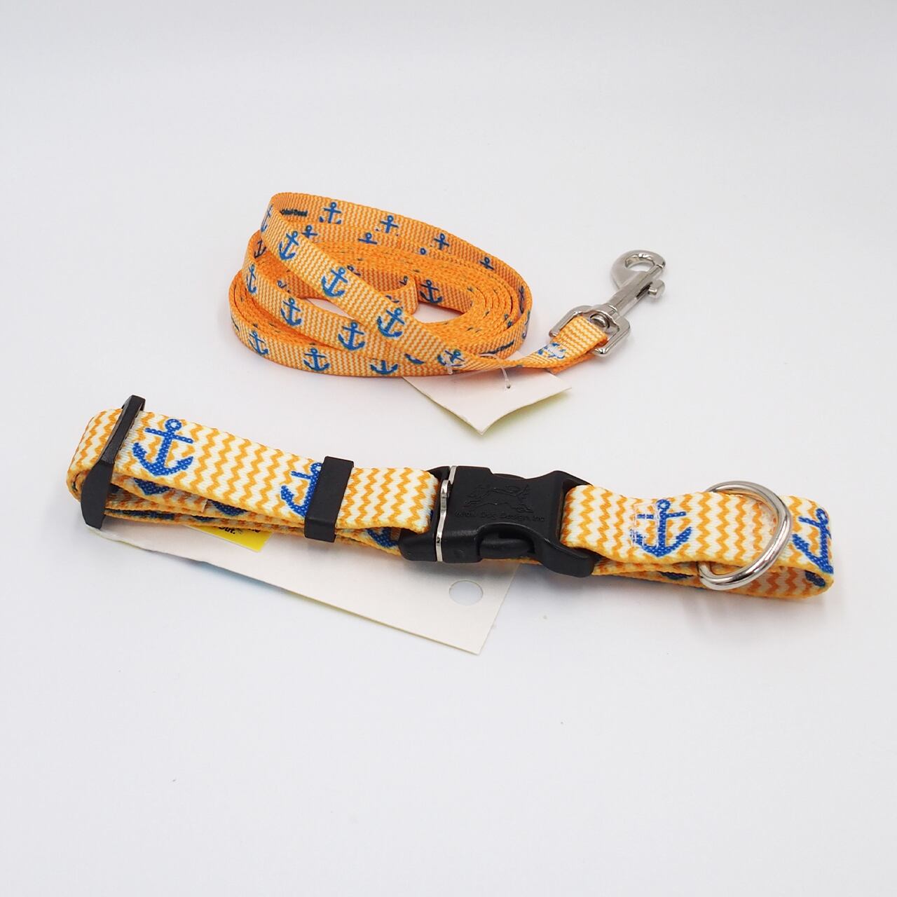 Anchors Away　首輪Sサイズ＋リード XSサイズ セット - Yellow Dog Design