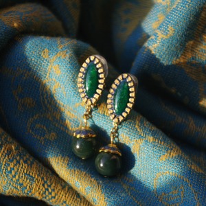 【一点物】 Beach Style〈Deep Sea〉イヤリング