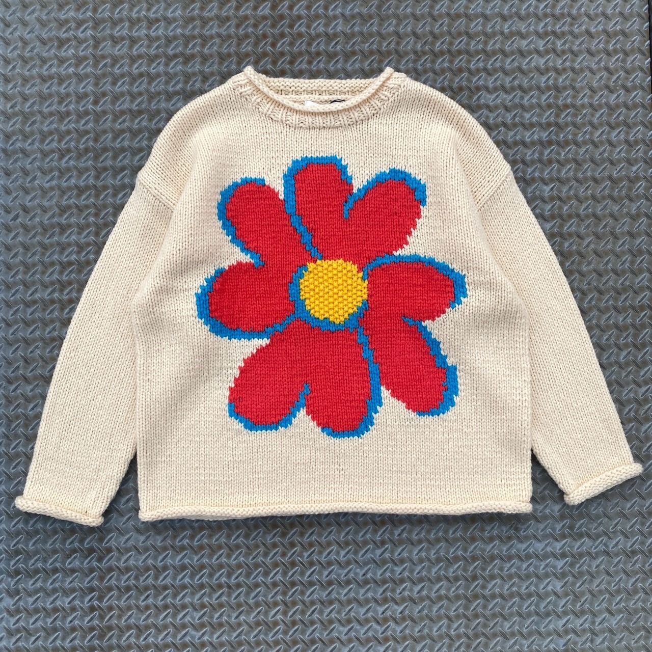 CC "FLOWER with LOVE" HAND KNIT -SNOW WHITE-