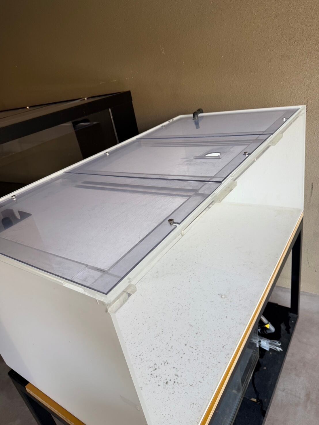 中古水槽 1500×750×600 4面白水槽 オーバーフローセット | アクア
