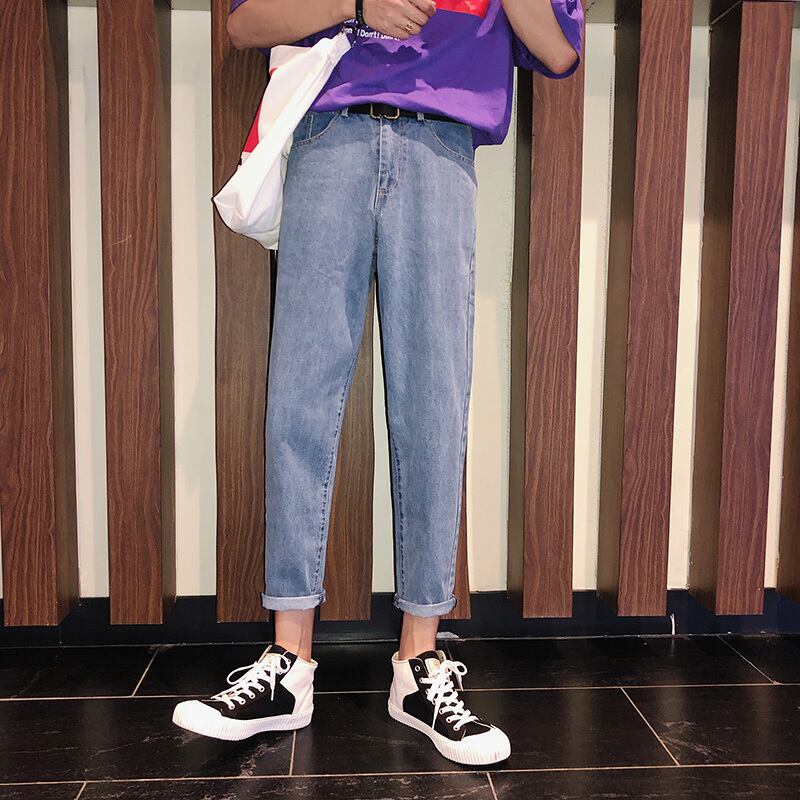 全2色 デニム パンツ ストレート カジュアル シンプル 無地