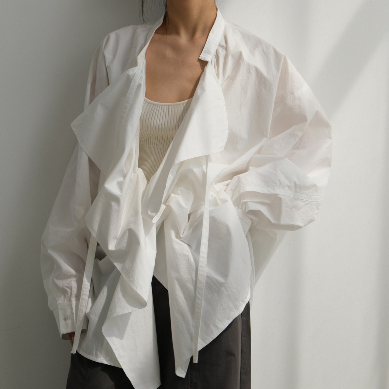 Open collar shirt  T4443