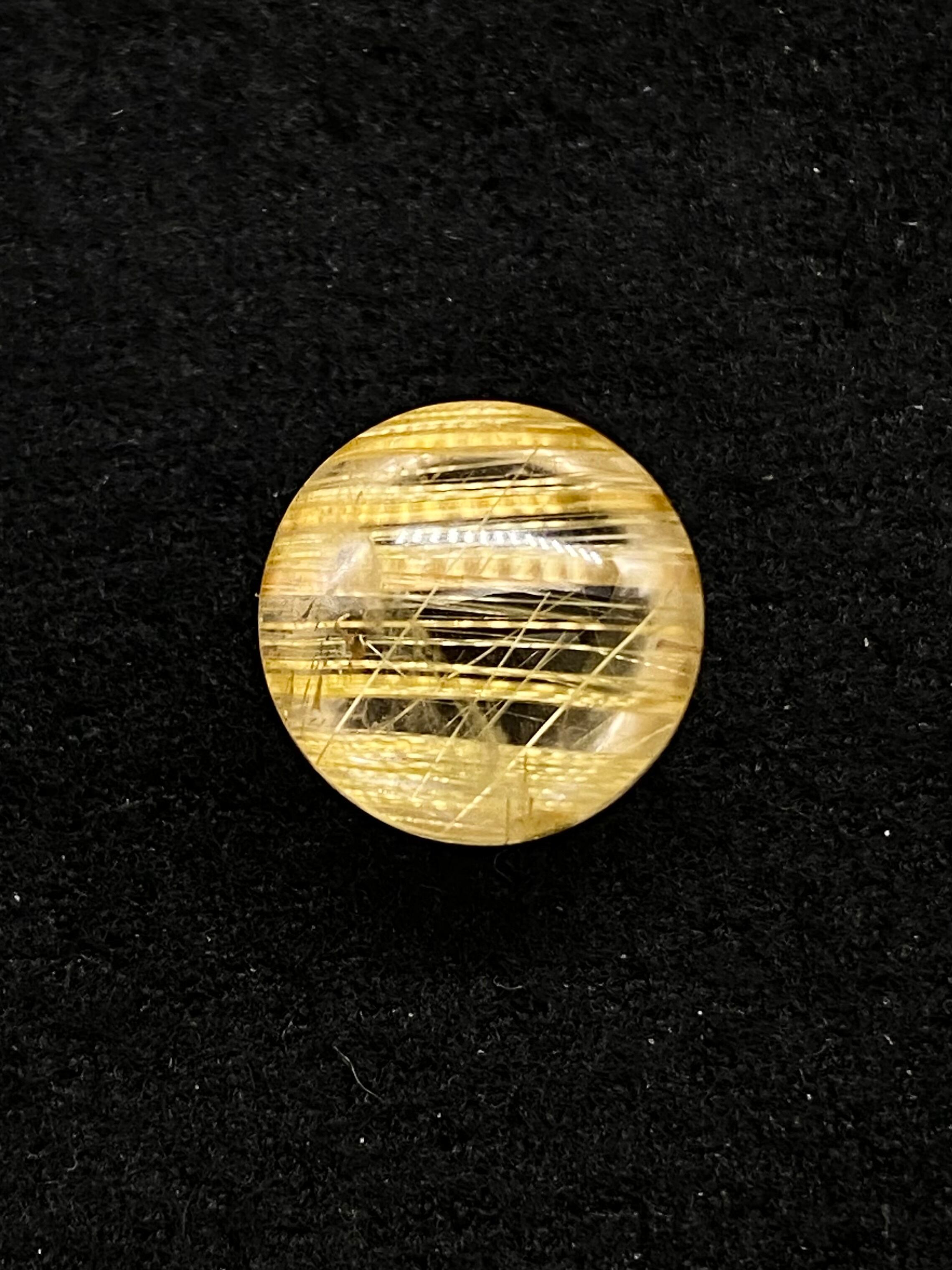 ルチルクォーツキャッツアイ 5.40ct まんまるぷっくりカボション ルチルクォーツキャッツアイ 5.40ct まんまるぷっくりカボション