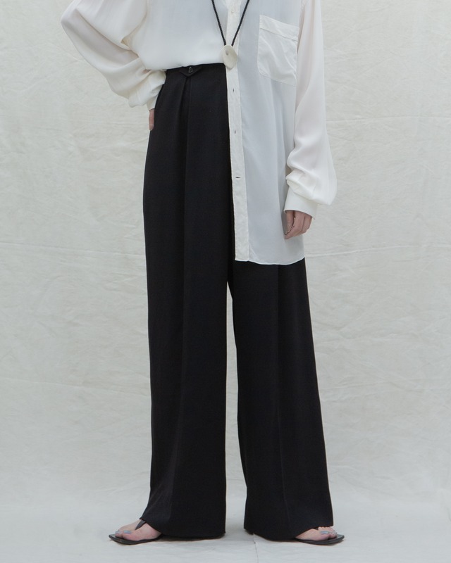 1990s tucked wide jersey trousers