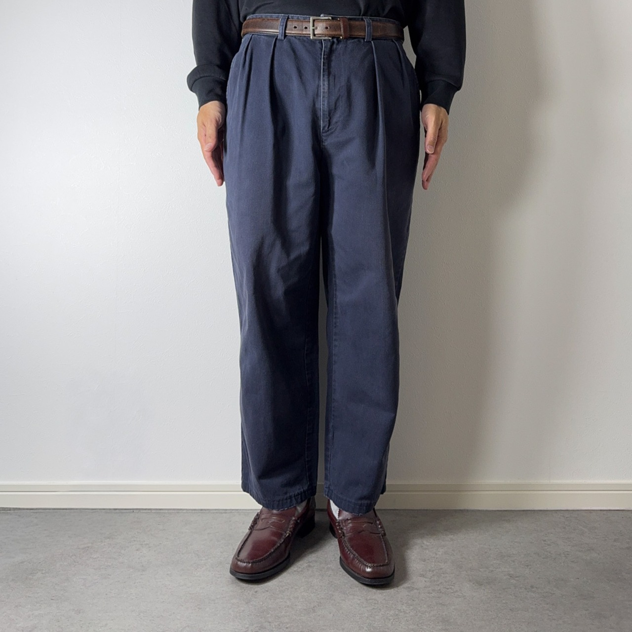 90s Polo by Ralph Lauren POLO CHINO ANDREW "made in USA" navy W31L26相当 古着 - 15