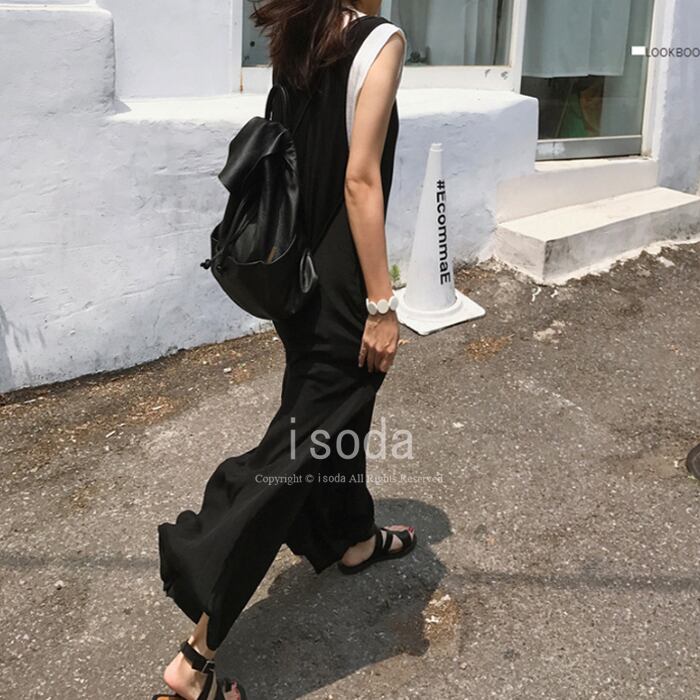 サロペット パンツ レディース 春夏秋冬 オールインワン Vネック