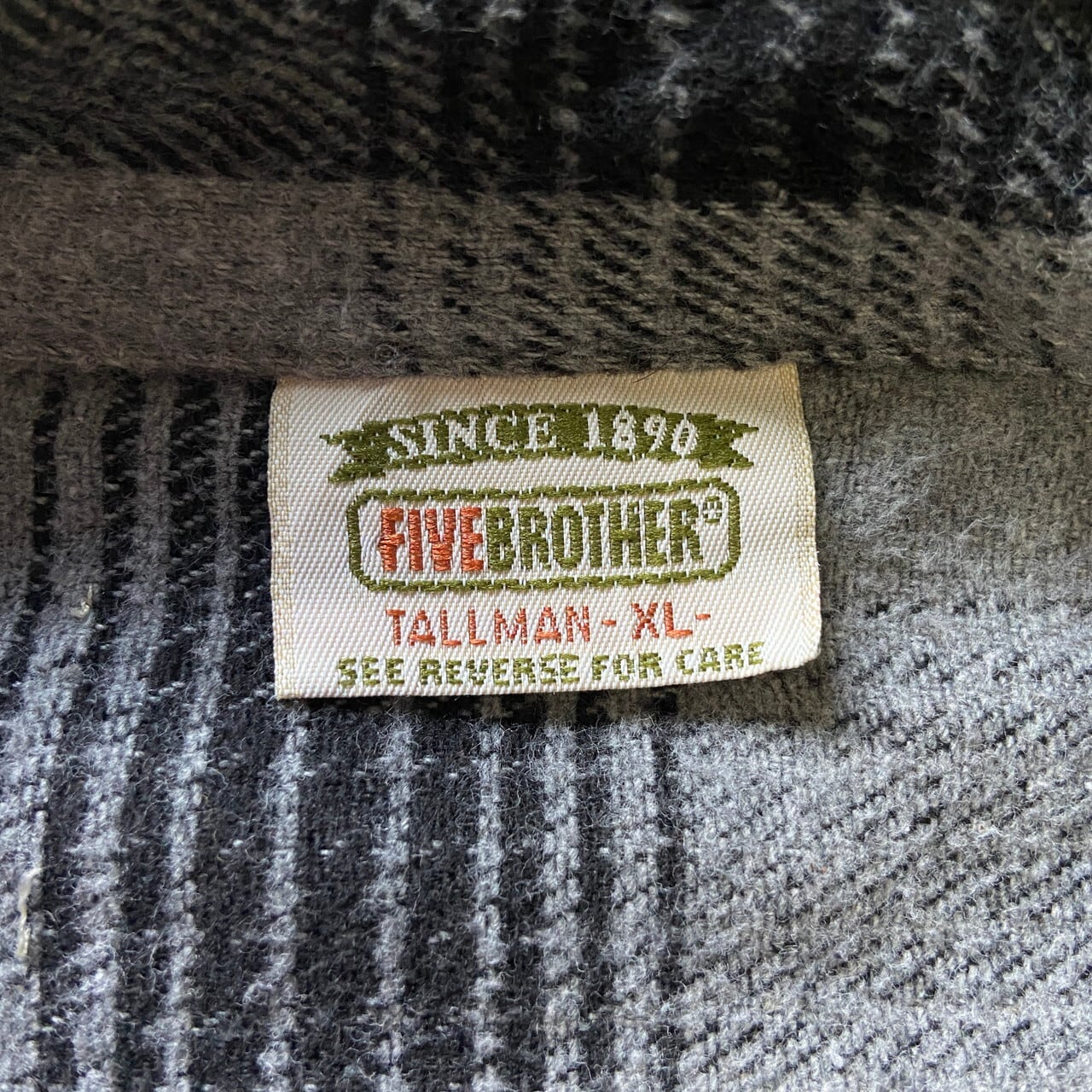 90年代 Five Brother ファイブブラザー チェック柄 長袖 ヘビー