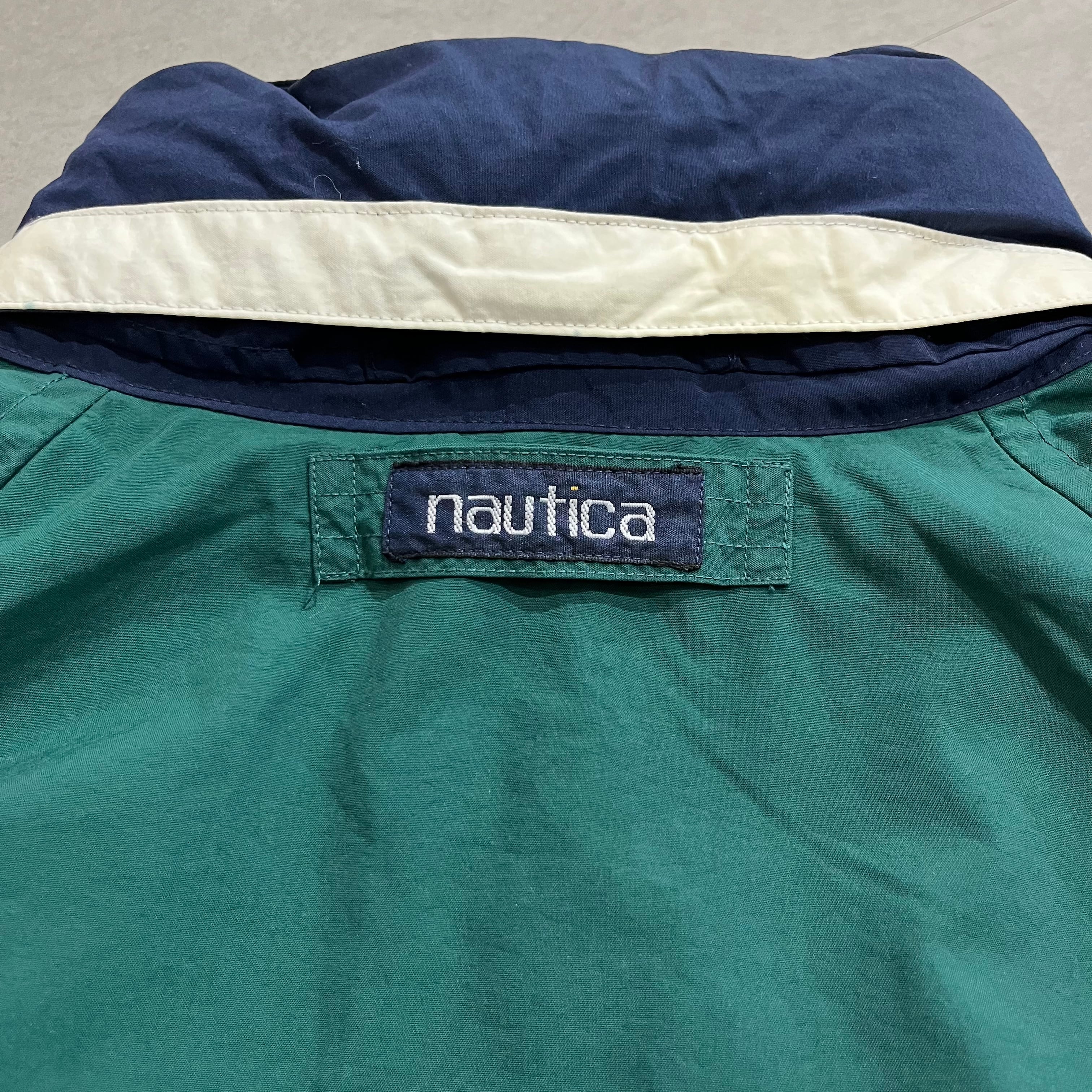 size:L【 nautica 】ノーティカ セーリングジャケット ナイロンジャケット 緑 グリーン 古着 古着屋 高円寺 ビンテージ
