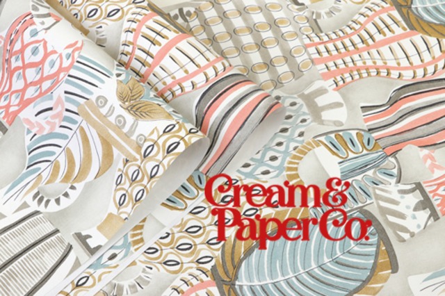 ウォームグレー×ピンク・ライトブルー つぼ柄 FL1-778601MT for DIY 53㎝×10m リピート64㎝