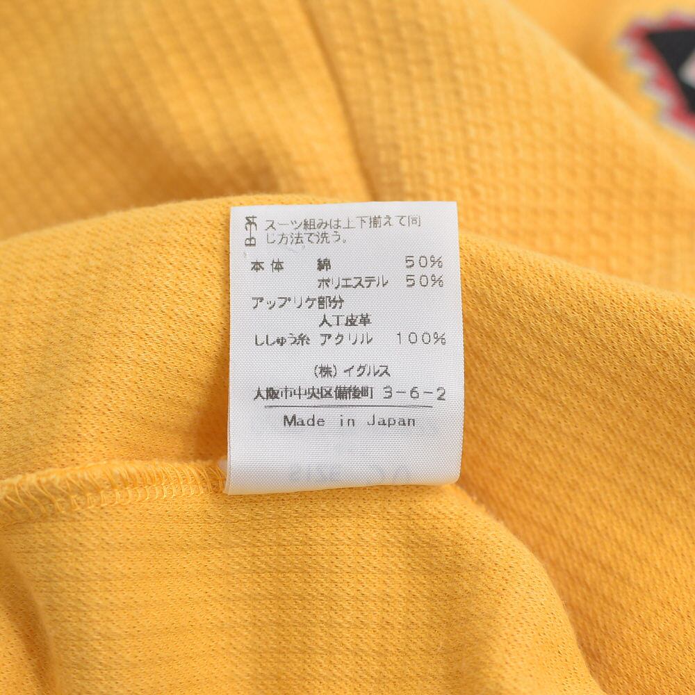 90s 日本製 santa fe サンタフェ 刺繍入り 切り替えデザイン ワッフル