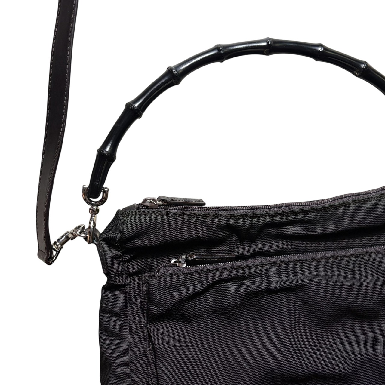 vintage GUCCI “Bamboo” hand 2way nylon bag