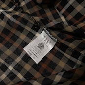 DAKS ダックス ロンドン チェック柄 七分袖 シャツ サイズ 38 /レディース/ブラック×ブラウン×ベージュ/日本製/薄手