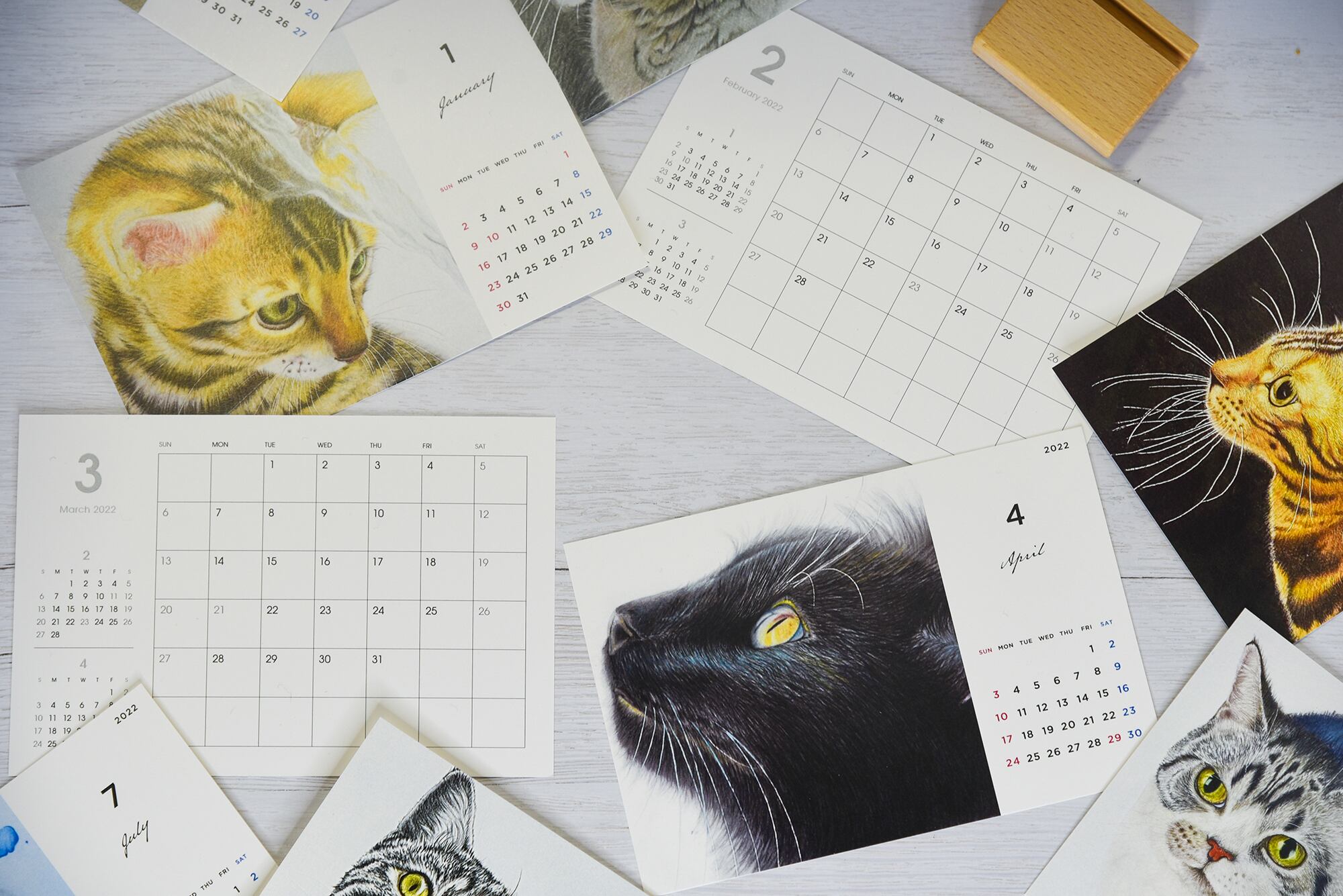 2022年ハガキサイズ卓上カレンダー