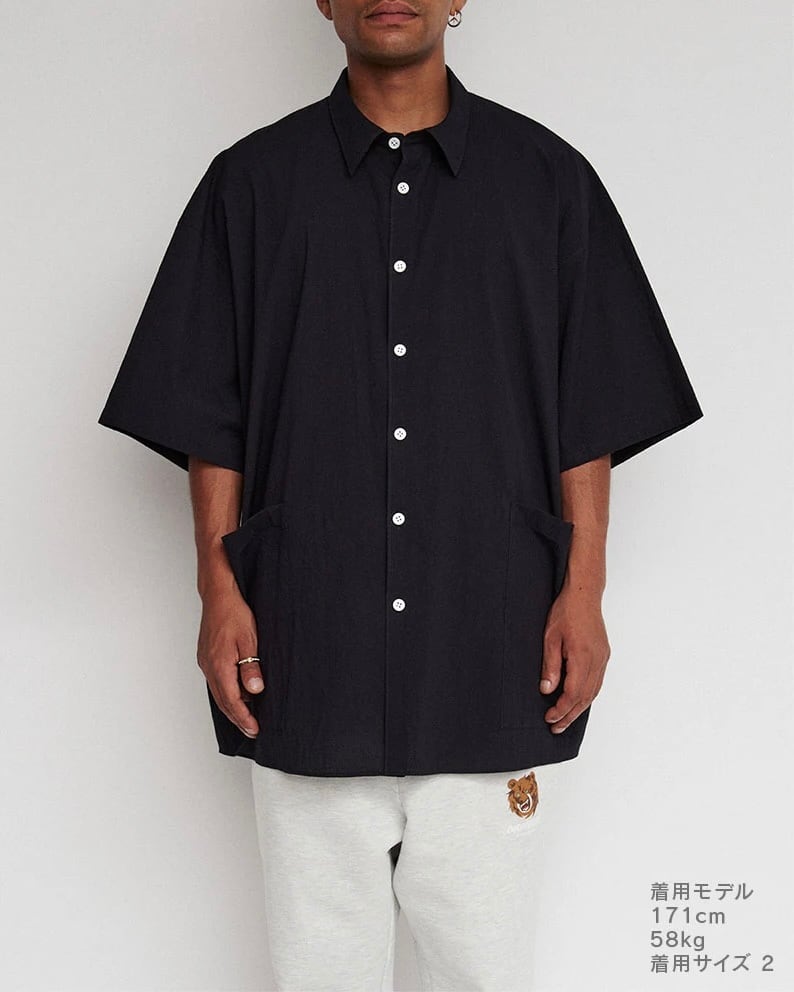 DIGAWEL / Side pocket S/S shirt (NAVY) | THE MODERN AGE