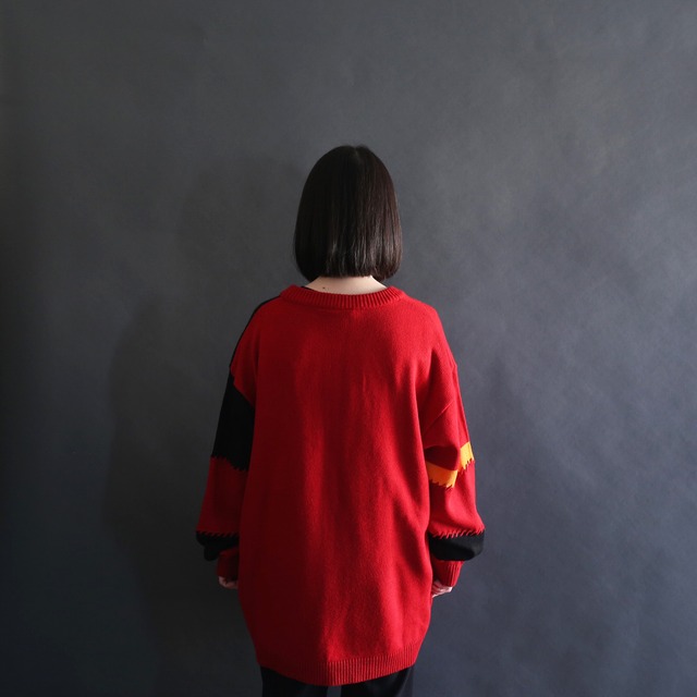 "tugihagi" panel pattern loose knit