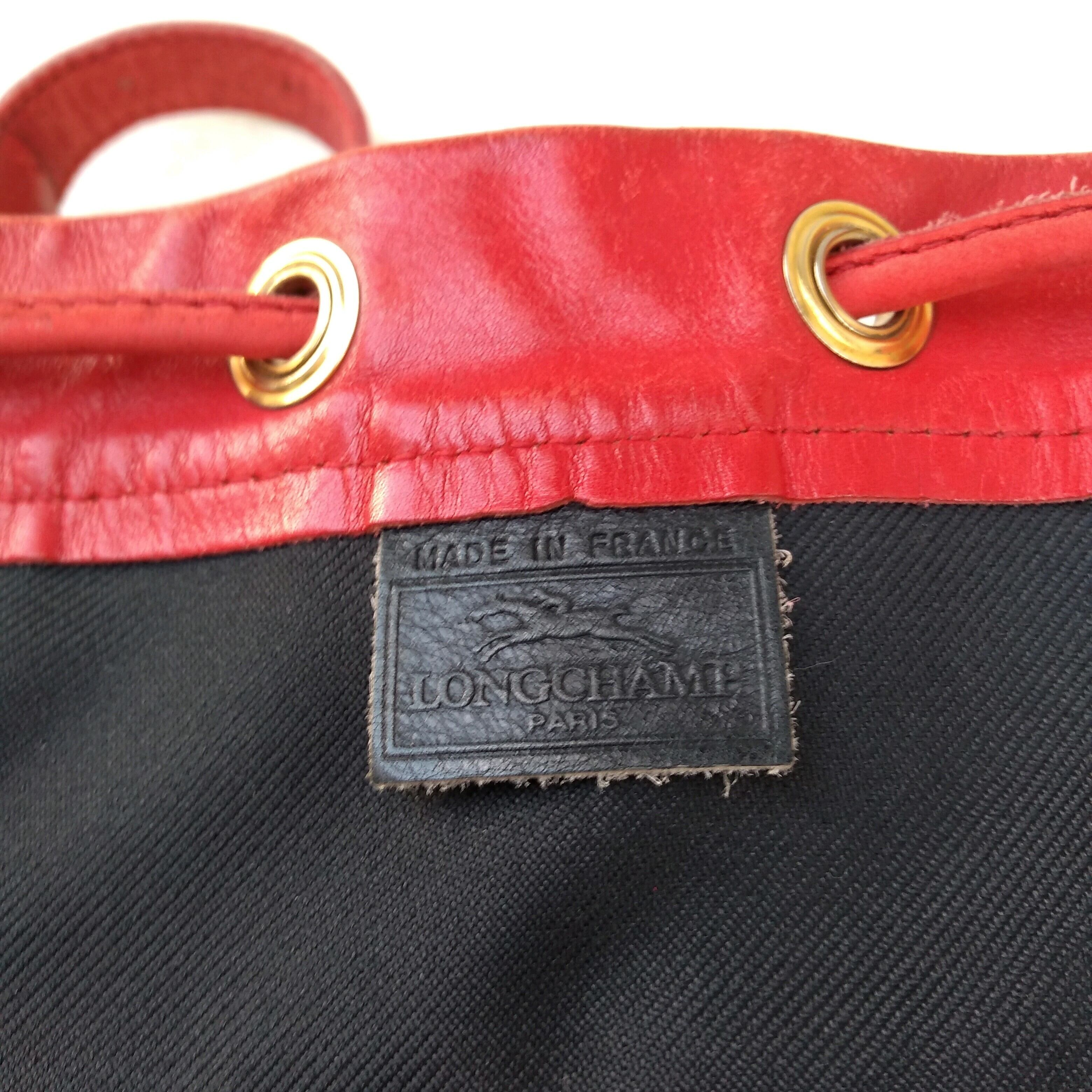 Longchamp ロンシャン　フランス製　オールレザー　ショルダー巾着
