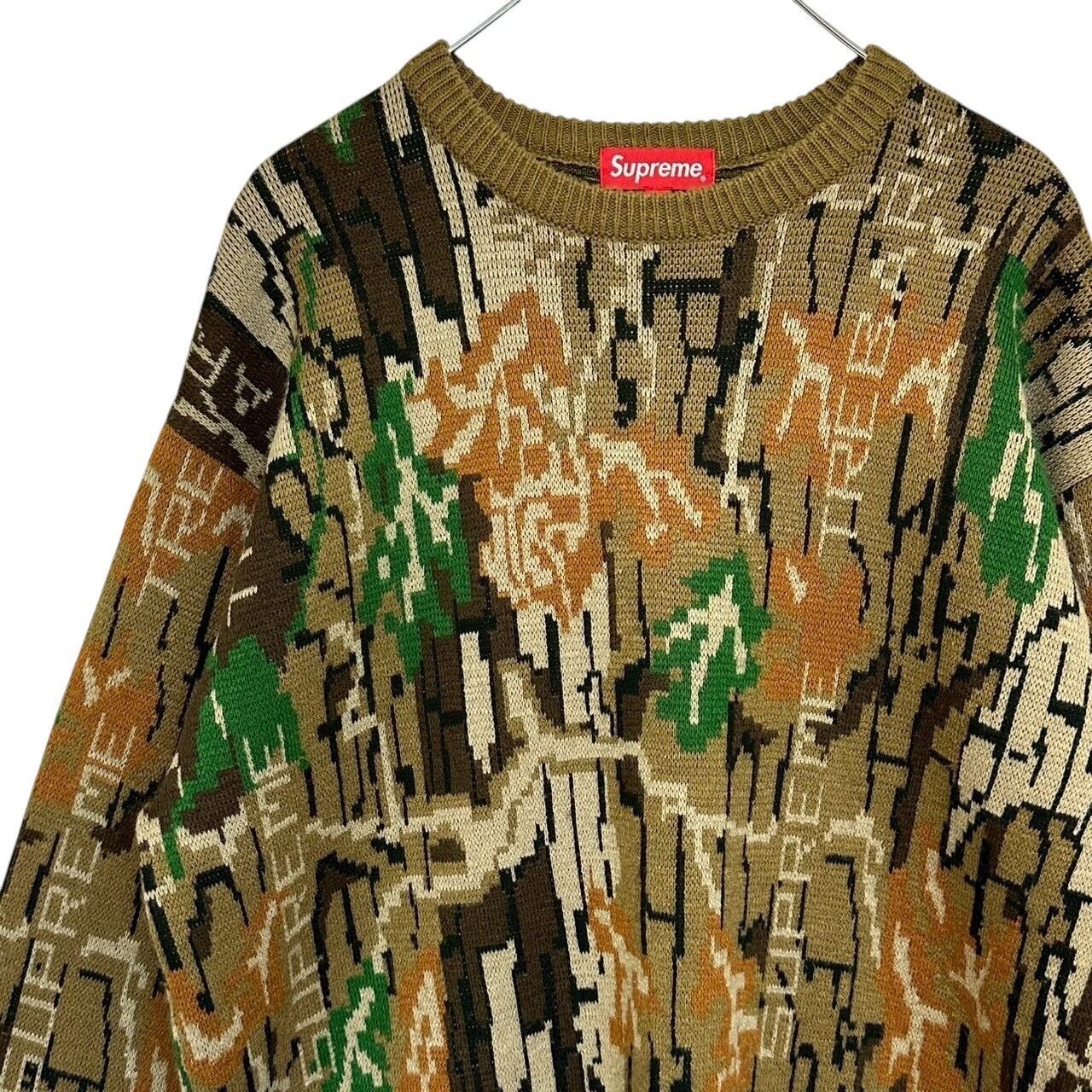 Supreme 総柄 ニット 美品~Supreme~ ニットセーター 総柄 L 個性的