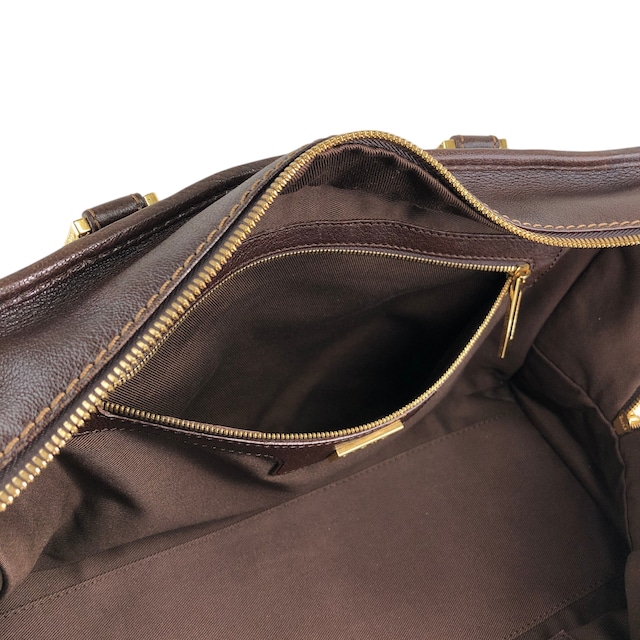 LOEWE ロエベ ハンドバッグ ブラウン アナグラム レザー アマソナ ミニボストン vintage ヴィンテージ オールド kfcz5t