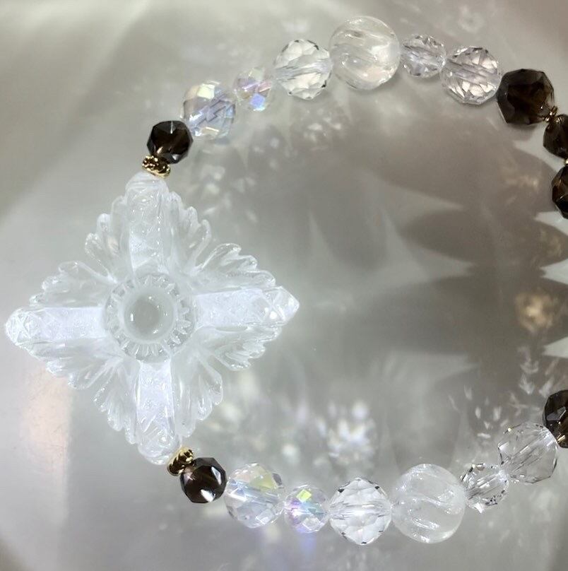 羯磨かつま水晶 スモーキークォーツ レインボー水晶 パワーストーン