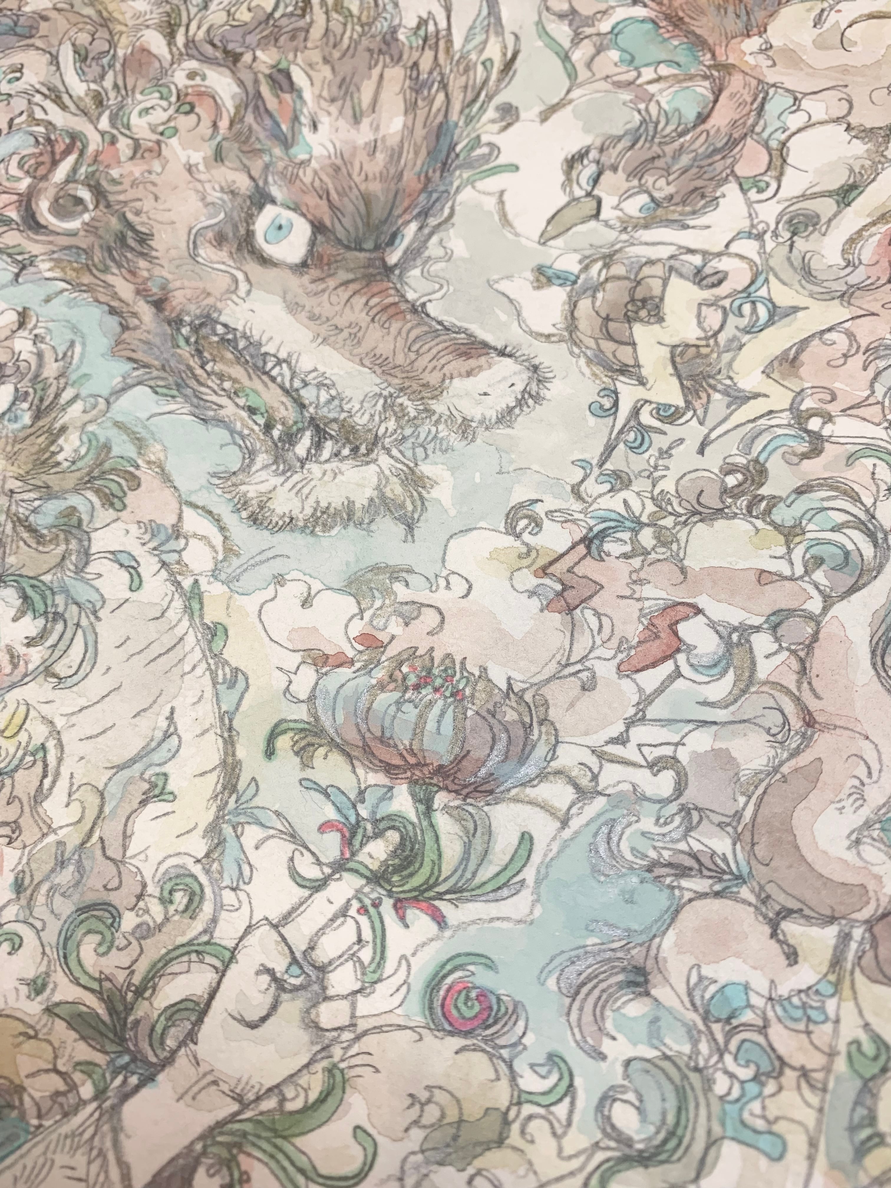 原画】龍のように強くしなやかに | 左猫背の絵のお店