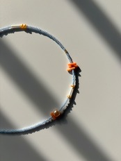 Coral Blue Beads Necklace［BZN42］