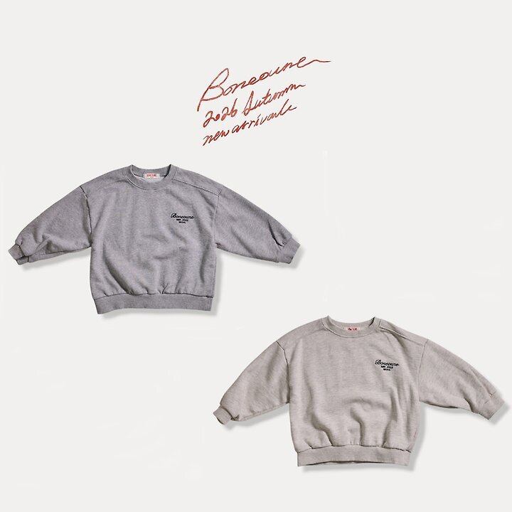 est embroidered sweatshirt【BONEOUNE】※10月上旬〜中旬発送予定