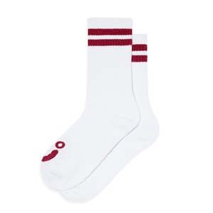 POLAR / RIB SOCKS | HAPPY SAD - WHITE/RED