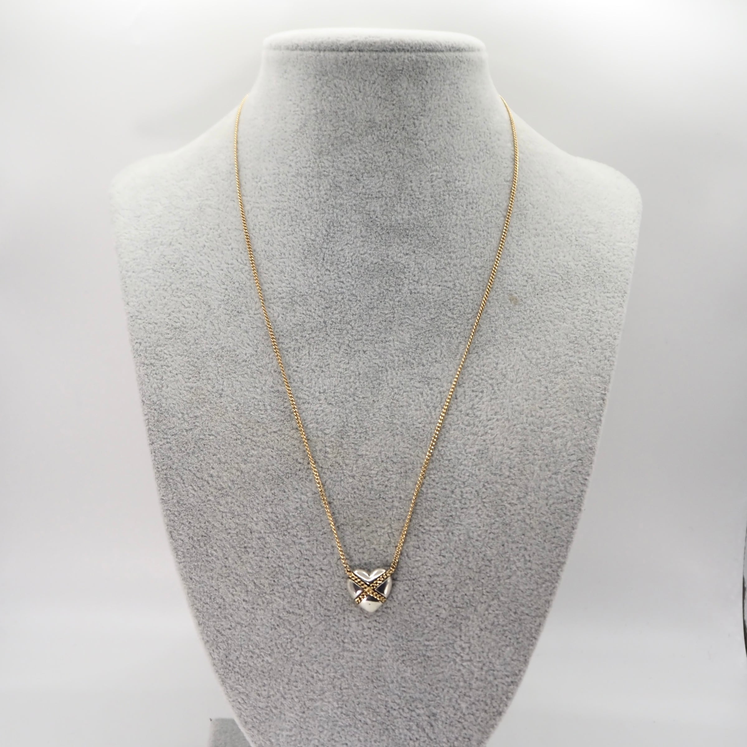 Tiffany&Co. クロスハートネックレス シルバー925 K14 ティファニー