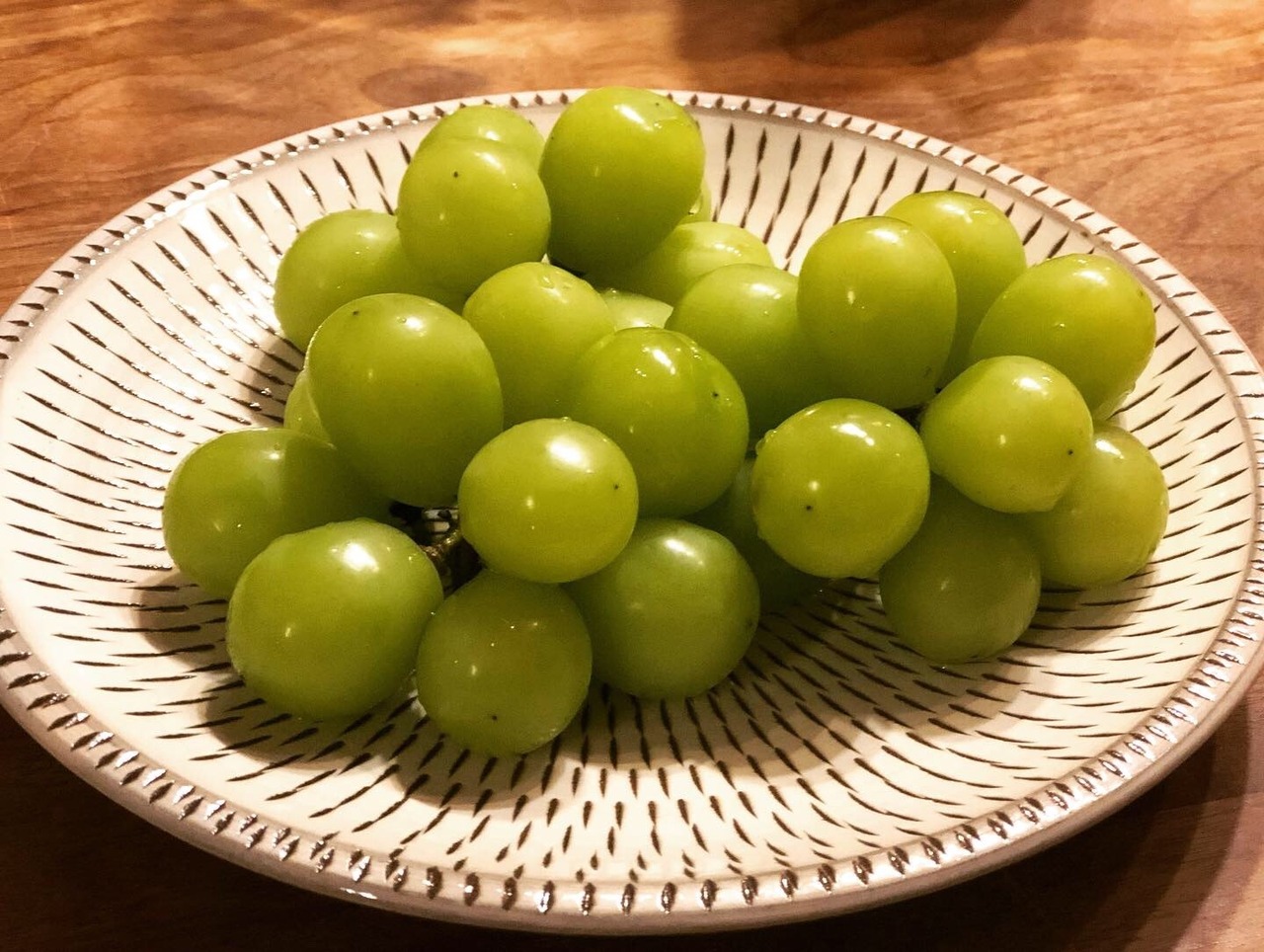 小石原焼　宝山窯　7寸皿　とびかんな 　①　[21-237]